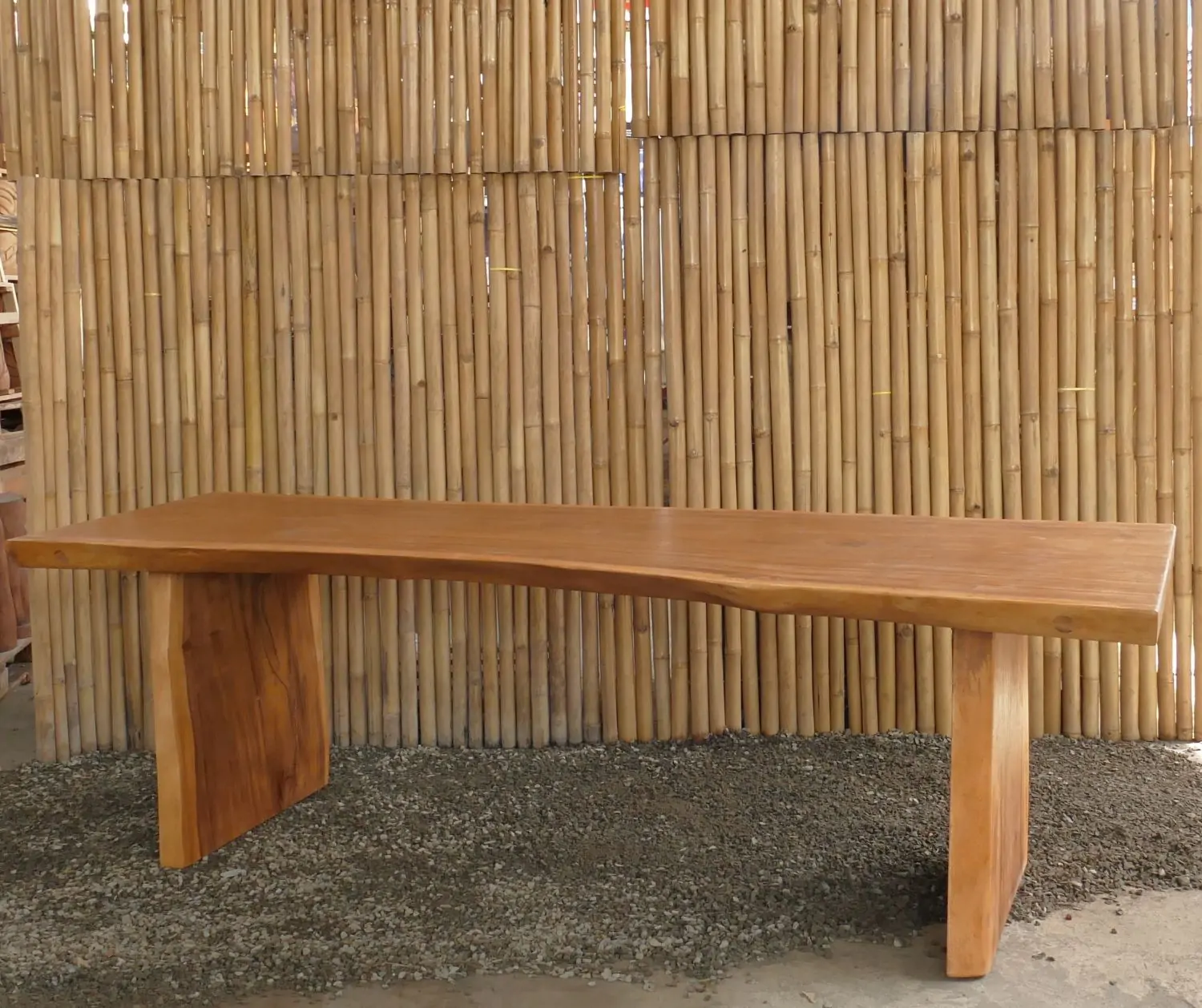  Product image 8 of the product “Natural Wood Table suar with wooden legs, 254.5.cm length, 95cm width, 78cm height. Table top 7cm thickness ”
